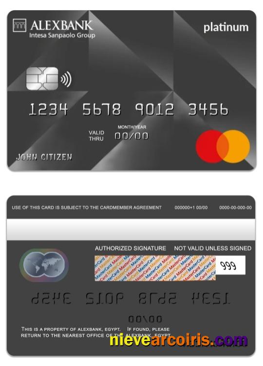 Egypt Alexbank platinum mastercard